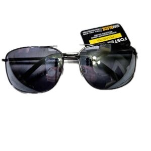 NWT Foster Grant Men's Silver Aviator Sunglasses